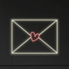 LED neon dekorace Love Letter Envelope - světelná LED cedule na zeď