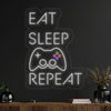 LED Neon -  'Eat sleep gaming repeat'