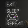 LED Neon -  'Eat sleep gaming repeat'