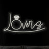 LED neon nápis a dekorace 'Lovers' - neonové světlo na zeď