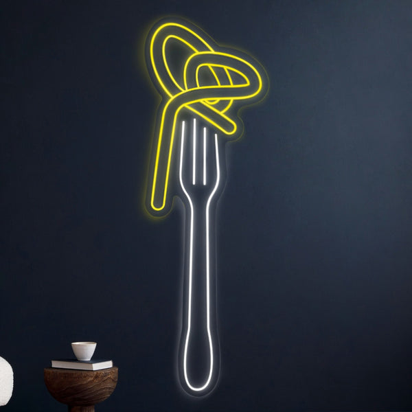 LED neon dekorace 'pasta' -  svítící reklamní cedule na zeď