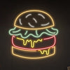 LED Neon 'Cheeseburger' - Světelný nápis pro bistro, fast-food nebo restauraci.