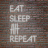 LED Neon 'Eat sleep beer repeat' - Světelná cedule pro milovníky piva