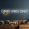 LED Neon nápis - 'good vibes only' - Svítící dekorace na zeď 