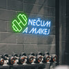 LED Neon - Motivace 'Nečum a makej' - svítící motivační nápis na stěnu fitka