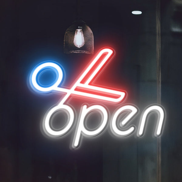 LED Neon - Nůžky 'Open'