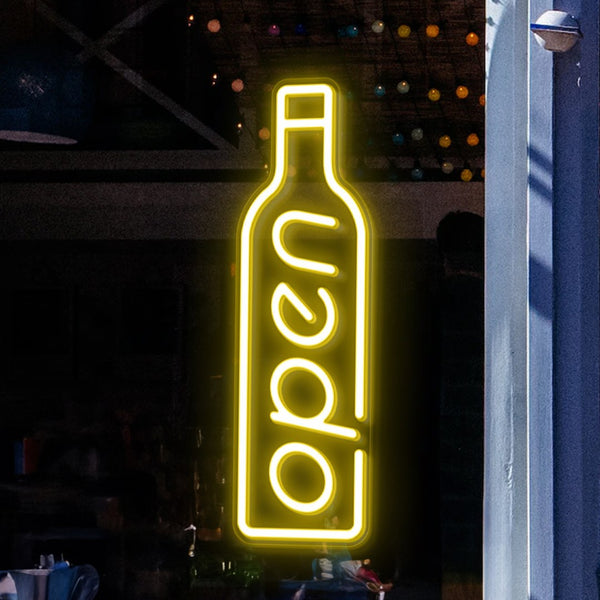 LED Neon - Drink wine 'Open'